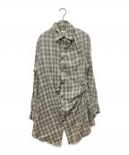 Vivienne Westwood manヴィヴィアン ウェストウッド マン）の古着「変形デザインロングシャツ」｜グレー