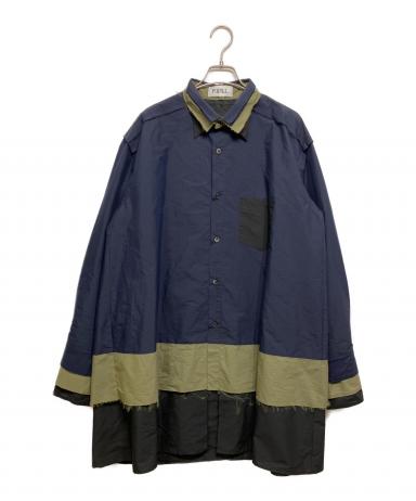 中古・古着通販】KIDILL (キディル) レイヤードシャツ ネイビー サイズ