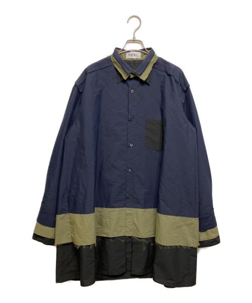 KIDILL（キディル）KIDILL (キディル) レイヤードシャツ ネイビー サイズ:46の古着・服飾アイテム