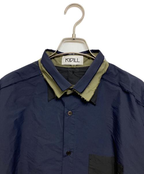 KIDILL（キディル）KIDILL (キディル) レイヤードシャツ ネイビー サイズ:46の古着・服飾アイテム