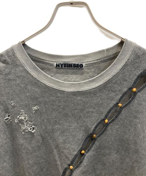 HYEIN SEO（ヘインソ）HYEIN SEO (ヘインソ) SLASHED LONG SLEEVEカットソー ブラック サイズ:SIZE 3の古着・服飾アイテム