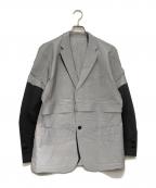 bodysong.ボディソング）の古着「切替ジャケット」｜シルバー