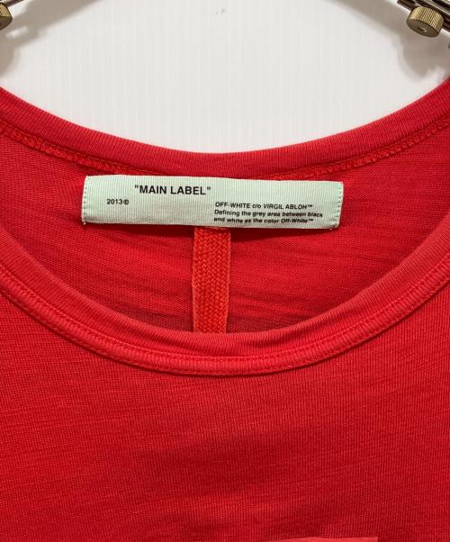 OFFWHITE（オフホワイト）OFFWHITE (オフホワイト) プリントTシャツ レッド サイズ:XLの古着・服飾アイテム