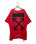 OFFWHITE (オフホワイト) プリントTシャツ レッド サイズ:XL：10000円