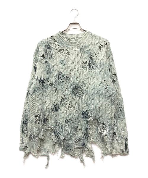 RequaL≡（リコール）RequaL≡ (リコール) ダメージニット ブルー サイズ:Fの古着・服飾アイテム