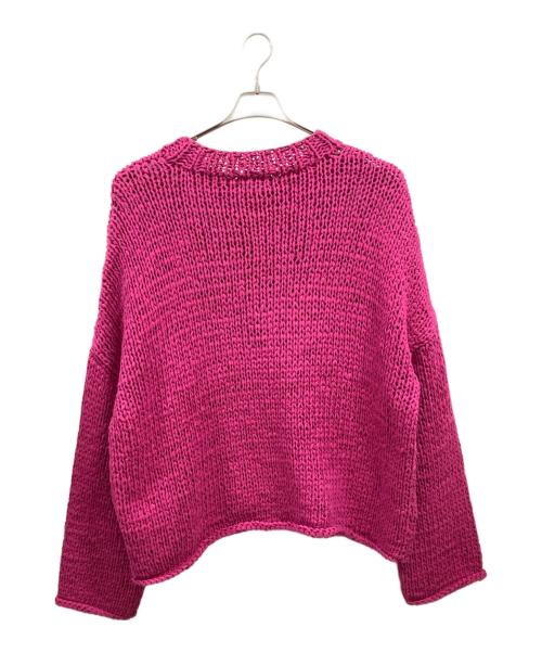 myne（マイン）myne (マイン) Shoelace Knitted Pullover Jumper ショッキングピンク サイズ:Lの古着・服飾アイテム
