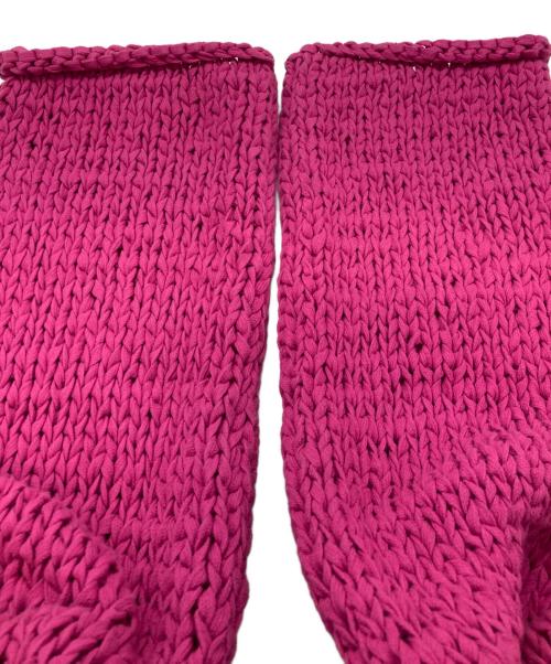 myne（マイン）myne (マイン) Shoelace Knitted Pullover Jumper ショッキングピンク サイズ:Lの古着・服飾アイテム