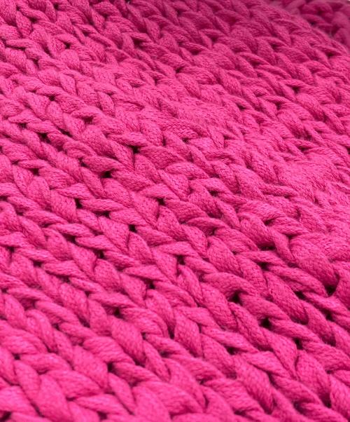 myne（マイン）myne (マイン) Shoelace Knitted Pullover Jumper ショッキングピンク サイズ:Lの古着・服飾アイテム