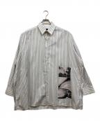 TARO HORIUCHIタロウホリウチ）の古着「Oversized Shirt - Print - Stripe」｜ホワイト