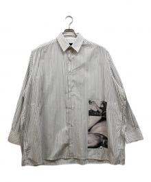 TARO HORIUCHI（タロウホリウチ）の古着「Oversized Shirt - Print - Stripe」｜ホワイト