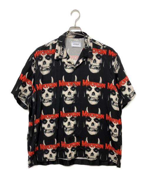 MAYO（メイヨー）MAYO (メイヨー) オープンカラーシャツ ブラック サイズ:XLの古着・服飾アイテム