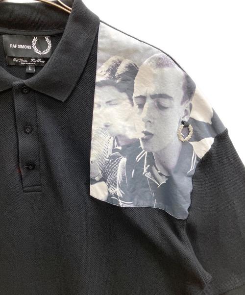 RAF SIMONS（ラフシモンズ）RAF SIMONS (ラフシモンズ) FRED PERRY (フレッドペリー) ポロシャツ ブラック サイズ:Lの古着・服飾アイテム