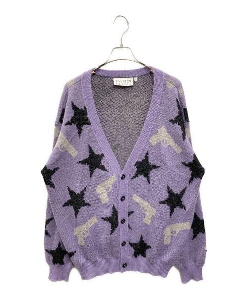 el conductorh（コンダクター）el conductorh (コンダクター) MOHAIR CARDIGAN 'STARS パープル サイズ:2の古着・服飾アイテム