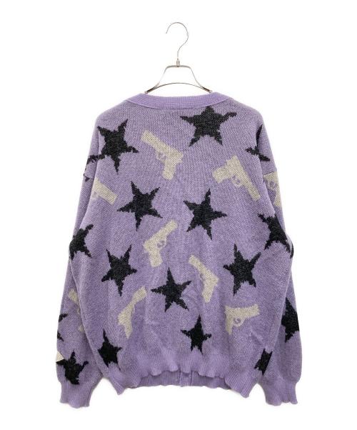 el conductorh（コンダクター）el conductorh (コンダクター) MOHAIR CARDIGAN 'STARS パープル サイズ:2の古着・服飾アイテム