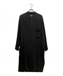 Yohji Yamamoto pour homme（ヨウジヤマモト プールオム）の古着「スタンドカラー ロングブラウス」｜ブラック