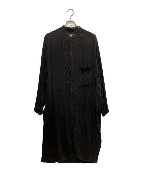 Yohji Yamamoto pour homme（ヨウジヤマモト プールオム）Yohji Yamamoto pour homme (ヨウジヤマモト プールオム) スタンドカラー ロングブラウス ブラック サイズ:3の古着・服飾アイテム