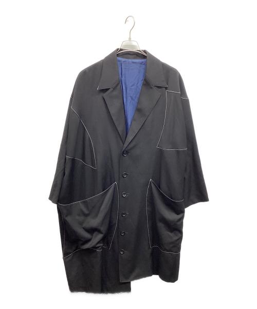 sulvam（サルバム）sulvam (サルバム) Gabardine over coat ブラック サイズ:Sの古着・服飾アイテム