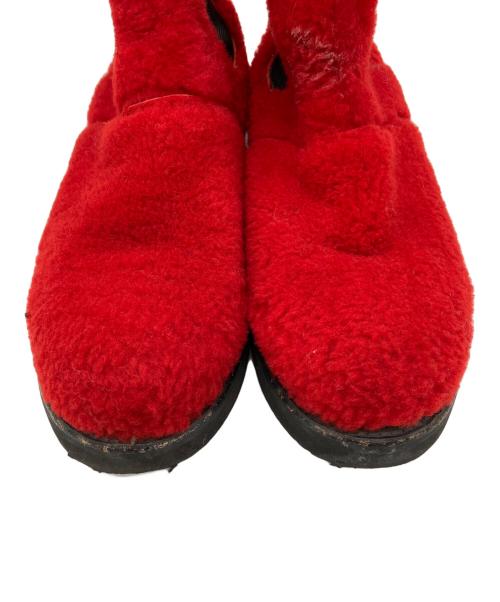 KIDS LOVE GAITE（キッズラブゲイト）KIDS LOVE GAITE (キッズラブゲイト) ボアサイドゴアブーツ レッド サイズ:8の古着・服飾アイテム