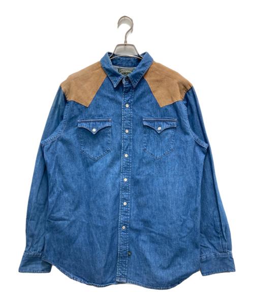 RALPH LAUREN（ラルフローレン）RALPH LAUREN (ラルフローレン) POLO COUNTRY (ポロカントリー) デニムウエスタンシャツ インディゴ サイズ:XLの古着・服飾アイテム