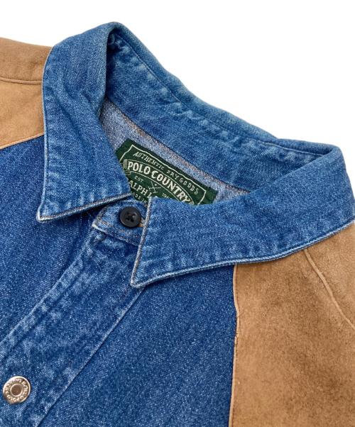 RALPH LAUREN（ラルフローレン）RALPH LAUREN (ラルフローレン) POLO COUNTRY (ポロカントリー) デニムウエスタンシャツ インディゴ サイズ:XLの古着・服飾アイテム
