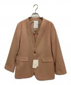 Nobleノーブル）の古着「T/Rストレッチノーカラージャケット」｜ピンク