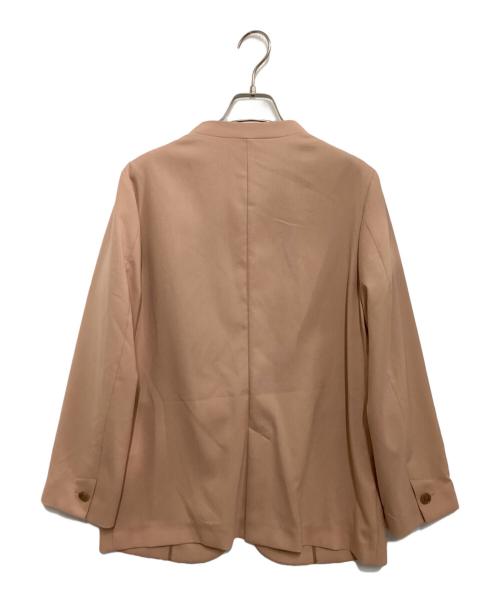 Noble（ノーブル）Noble (ノーブル) T/Rストレッチノーカラージャケット ピンク サイズ:36 未使用品の古着・服飾アイテム
