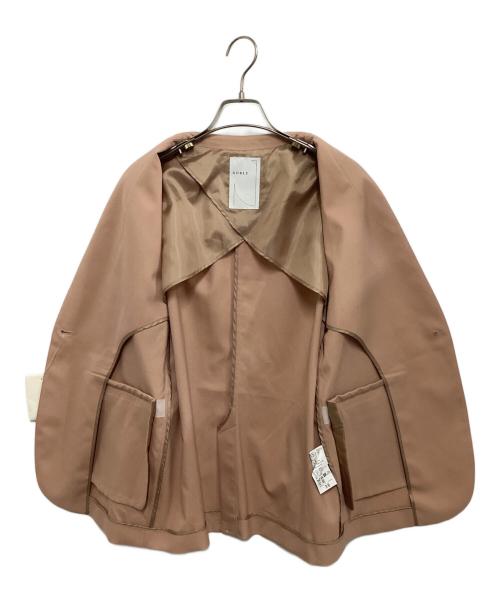 Noble（ノーブル）Noble (ノーブル) T/Rストレッチノーカラージャケット ピンク サイズ:36 未使用品の古着・服飾アイテム