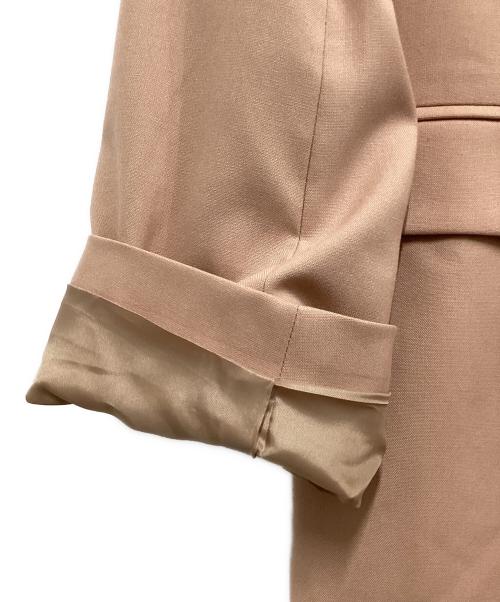 Noble（ノーブル）Noble (ノーブル) T/Rストレッチノーカラージャケット ピンク サイズ:36 未使用品の古着・服飾アイテム