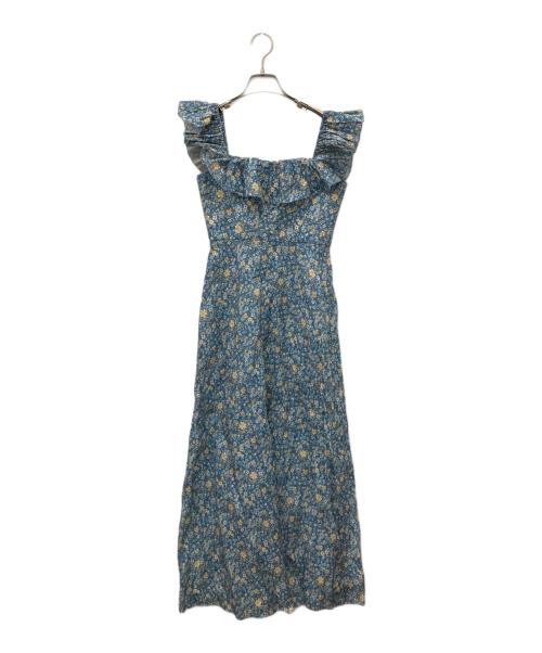 ZIMMERMANN（ジマーマン）ZIMMERMANN (ジマーマン) 花柄リネンワンピース ブルーの古着・服飾アイテム