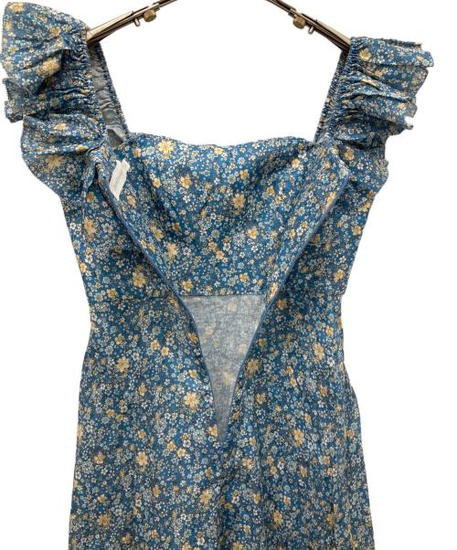 ZIMMERMANN（ジマーマン）ZIMMERMANN (ジマーマン) 花柄リネンワンピース ブルーの古着・服飾アイテム