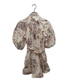 ZIMMERMANN（ジマーマン）の古着「花柄リネンワンピース」｜ベージュ