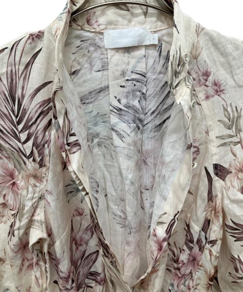 ZIMMERMANN（ジマーマン）ZIMMERMANN (ジマーマン) 花柄リネンワンピース ベージュ サイズ:1の古着・服飾アイテム