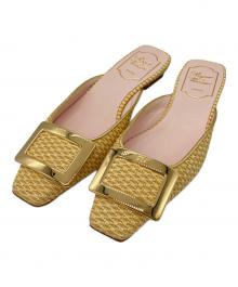 Roger Vivier（ロジェ ヴィヴィエ）の古着「バックルミュール」｜イエロー