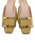 中古・古着 Roger Vivier (ロジェ ヴィヴィエ) バックルミュール イエロー サイズ:35：30000円