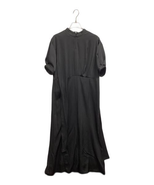 CLANE（クラネ）CLANE (クラネ) スタンドカラー ウエスト タイ ワンピース ブラック サイズ:1の古着・服飾アイテム