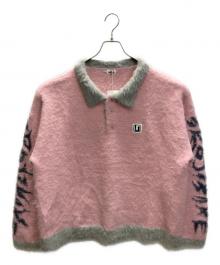 Irojikake（イロジカケ）の古着「FLUFFY RUGBY SHIRT」｜ピンク