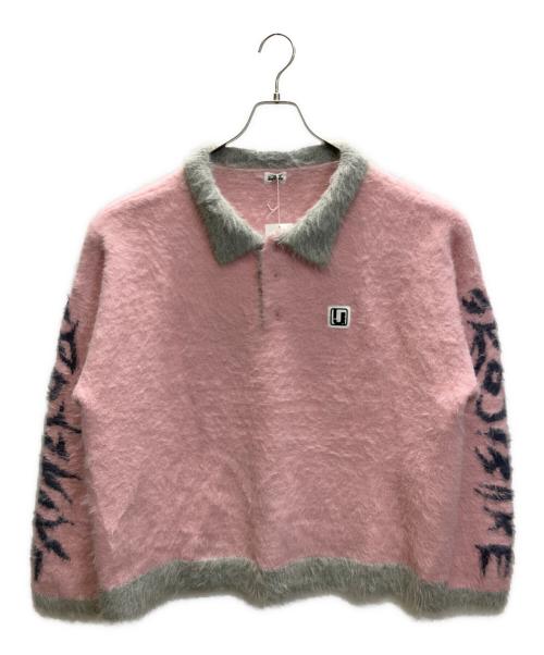 Irojikake（イロジカケ）irojikake (イロジカケ) FLUFFY RUGBY SHIRT ピンク サイズ:Freeの古着・服飾アイテム