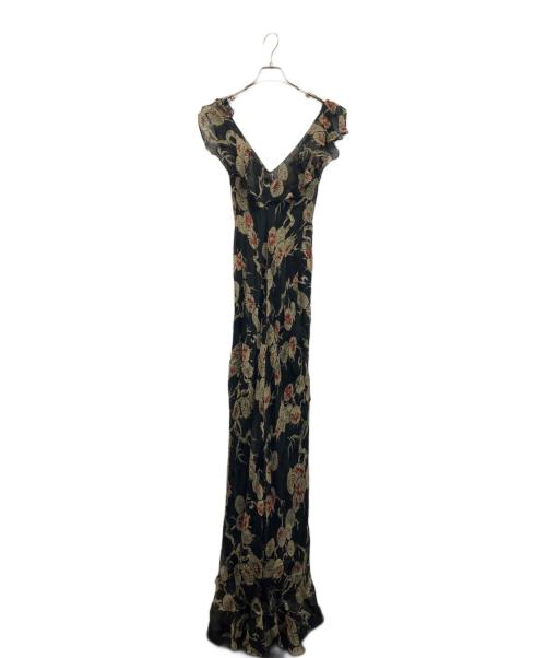 ZARA（ザラ）ZARA (ザラ) SILK PRINTED DRESS ブラック サイズ:XSの古着・服飾アイテム