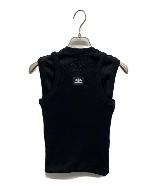 UMBRO（アンブロ）UMBRO (アンブロ) beautiful people (ビューティフルピープル) double-end jersey tank top ブラック サイズ:38の古着・服飾アイテム