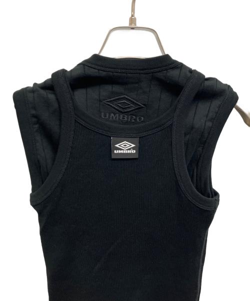 UMBRO（アンブロ）UMBRO (アンブロ) beautiful people (ビューティフルピープル) double-end jersey tank top ブラック サイズ:38の古着・服飾アイテム