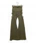 cycle by myob（サイクルバイエムワイオービー）の古着「Circle Cut-Out Knit Trousers」｜カーキ
