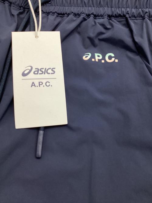 asics（アシックス）asics (アシックス) A.P.C. (アーペーセー) HAZE トラックパンツ ネイビー サイズ:XSの古着・服飾アイテム