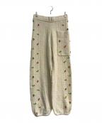 YANYANヤンヤン）の古着「Rosy knit pants」｜アイボリー