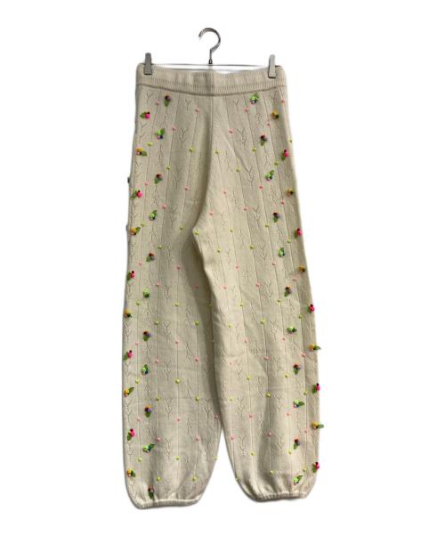 YANYAN（ヤンヤン）YANYAN (ヤンヤン) Rosy knit pants アイボリー サイズ:Mの古着・服飾アイテム