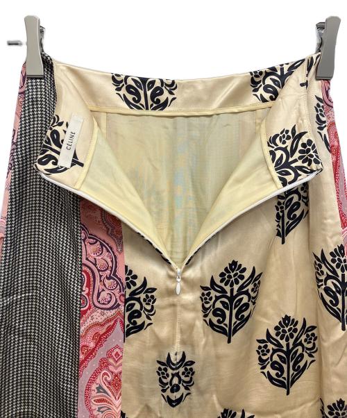 CELINE（セリーヌ）CELINE (セリーヌ) シルクスカート ベージュ サイズ:34の古着・服飾アイテム