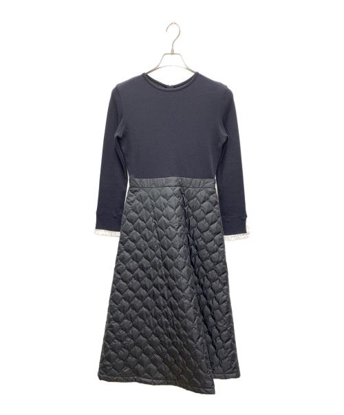 Maglie le cassetto（マーリエ ル カセット）Maglie le cassetto (マーリエ ル カセット) キルティング切替ワンピース ブラック サイズ:5の古着・服飾アイテム