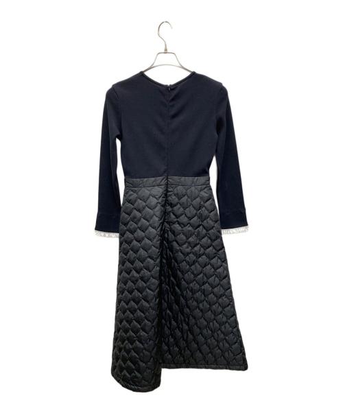 Maglie le cassetto（マーリエ ル カセット）Maglie le cassetto (マーリエ ル カセット) キルティング切替ワンピース ブラック サイズ:5の古着・服飾アイテム