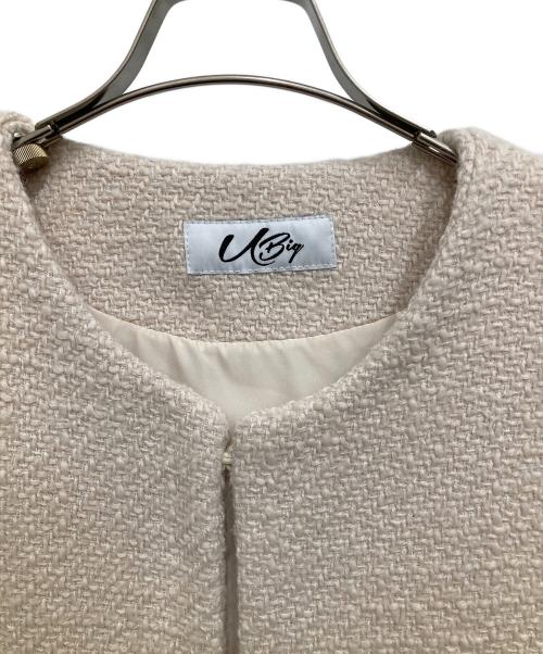 U-BIG（ユービッグ）U-BIG (ユービッグ) ツイードジレ ピンク サイズ:Mの古着・服飾アイテム