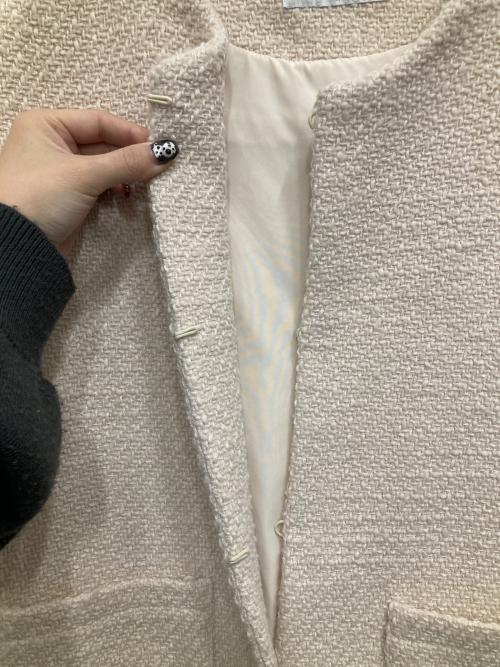 U-BIG（ユービッグ）U-BIG (ユービッグ) ツイードジレ ピンク サイズ:Mの古着・服飾アイテム