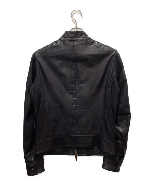 EMMETI（エンメティ）EMMETI (エンメティ) JURI シングルライダースジャケット ダークネイビー サイズ:44の古着・服飾アイテム